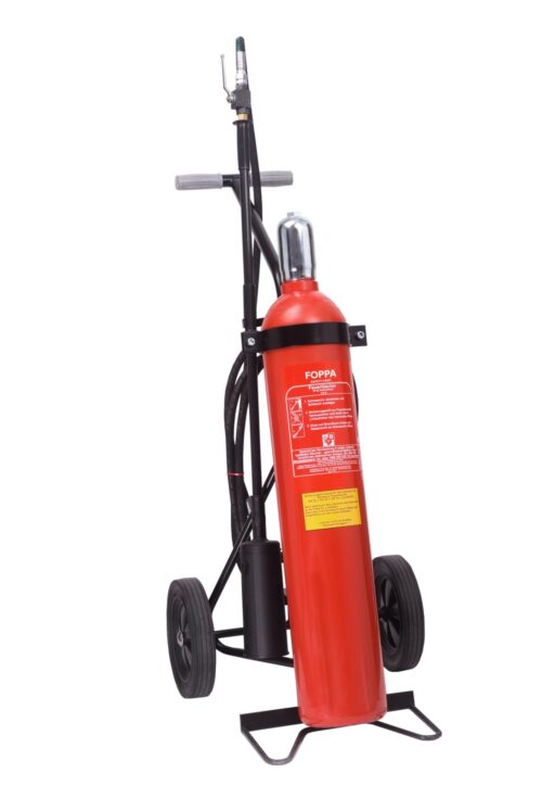 Extincteur mobile au dioxyde de carbone 20 kg avec tuyau HD de 10 m