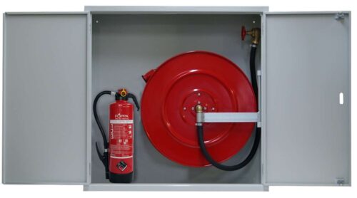 Poste d'incendie VARIO-PLUS petit et étroit avec tuyau de 40 m - UP, poste d'eau