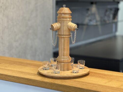 Hydrant à liqueur avec base et 6 verres - 30 cm