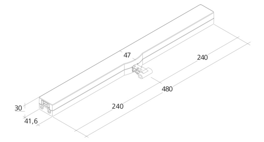 Actionneur de chaîne de ventilation VCD 0204 ACB 24 V DC, 200 N, article de base