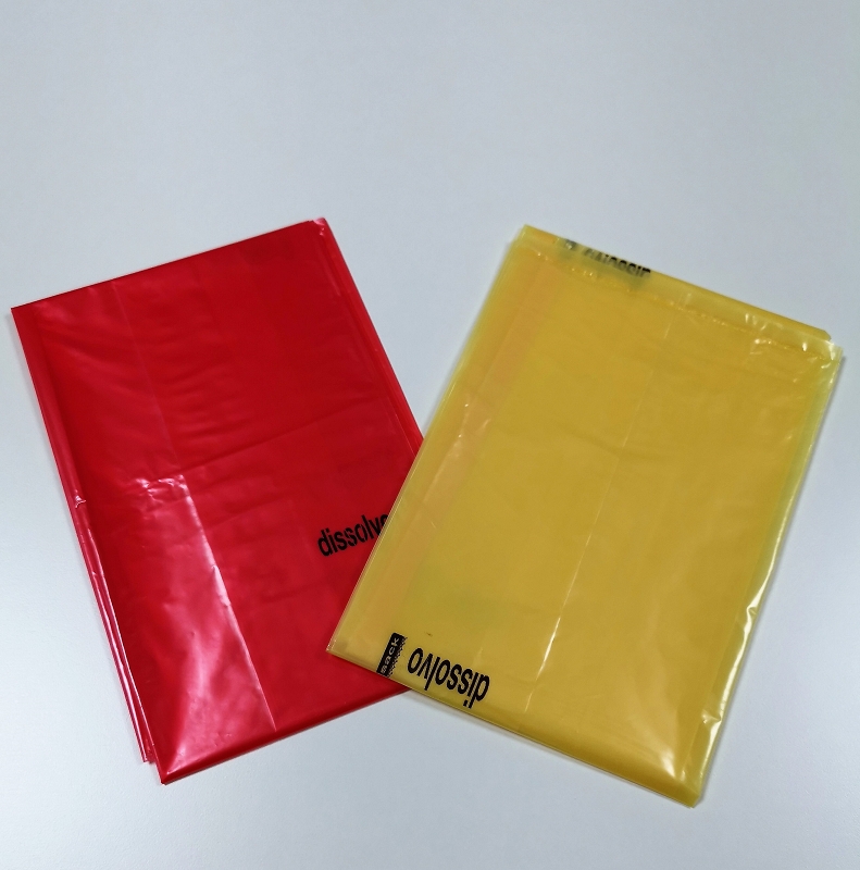 Sac de lavage en poly auto-ouvrant rouge