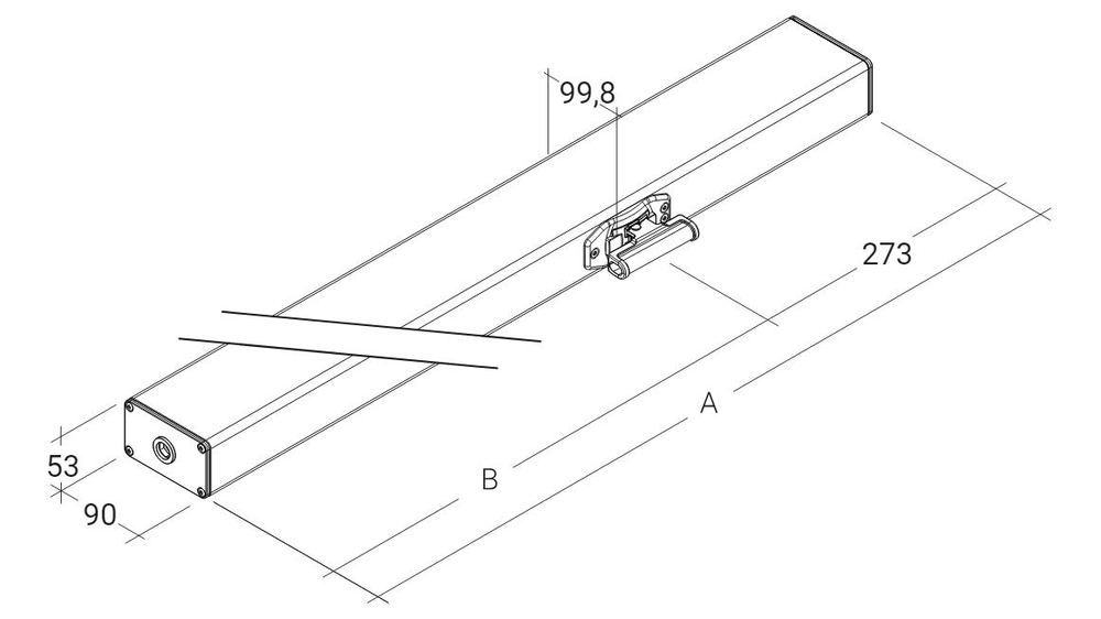 PLP CDM entraînement à chaîne 24 V, 1000 N, 600 mm