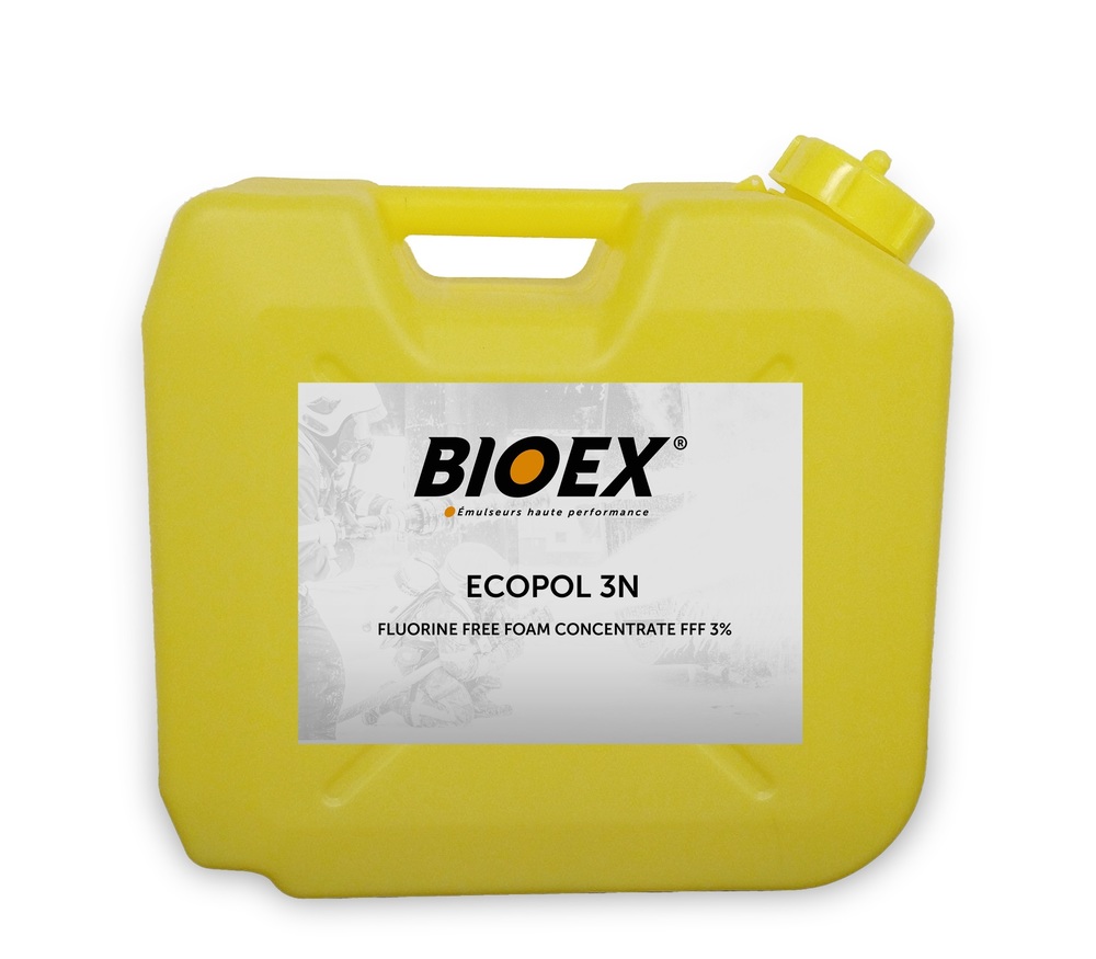 Agent d’extinction à base de mousse ECOPOL N de BIOEX®. Agent d'extinction à base de mousse ECOPOL N de BIOEX®.
