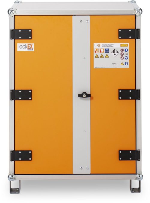 Armoire de stockage sur accu CEMO lockEX 2.0 - 8/10 avec pieds réglables